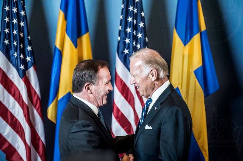 Joe Biden meeting Swedish prime minister Stefan Löfvén